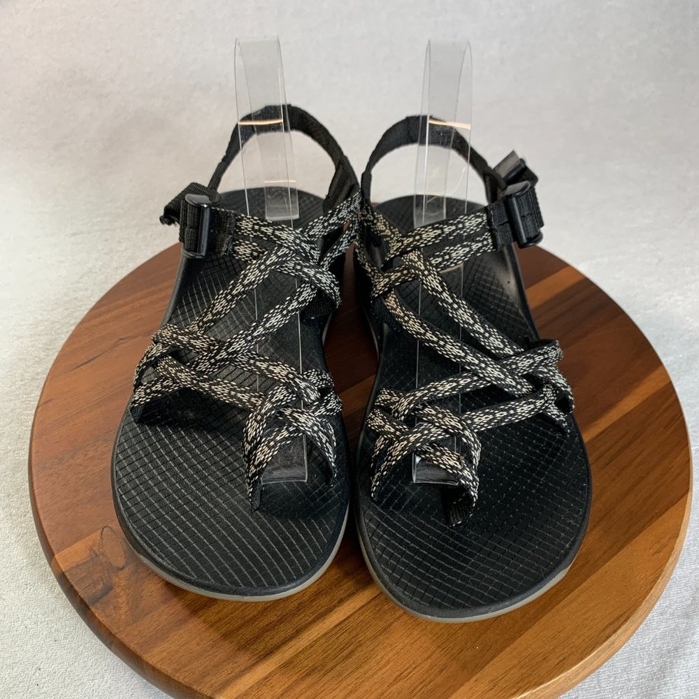 CHACO Womens ZX2 Classic Strappy Sandals Shoes Size 39 Black/White Outdoor - Picture 3 of 7